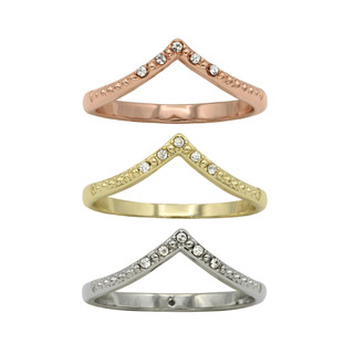 Thumbnail 2: Ocean Treasures Ocean Treasures Boxed 3-Tone Triple Band Ring 