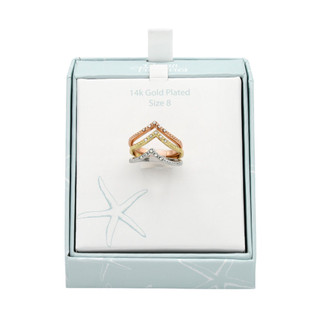 Thumbnail 1: Ocean Treasures Ocean Treasures Boxed 3-Tone Triple Band Ring 