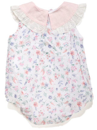Thumbnail 2: Baby Essentials Baby Essentials Baby Girls Floral Romper 