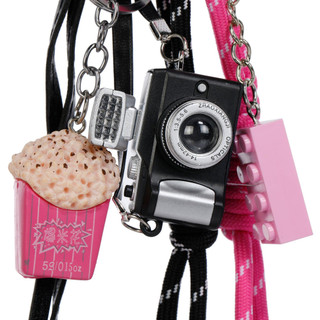 Thumbnail 3: QUEENS DESIGNS Camera, Doggie, with Heart Carabiner Bag Charm 