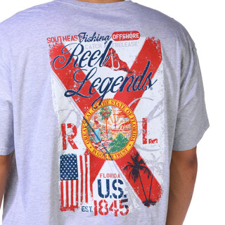 Thumbnail 2: REEL LEGENDS Reel Legends Men's Florida Flag T-Shirt 