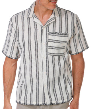 Thumbnail 4: MALIBU Malibu Men's Short Sleeve Woven Button Down Shirt 