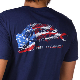 Thumbnail 2: REEL LEGENDS Reel Legends Men's Americana Mahi Graphic T-Shirt 