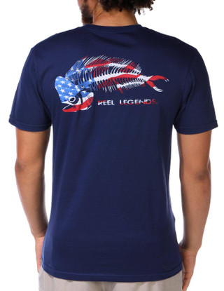 Thumbnail 1: REEL LEGENDS Reel Legends Men's Americana Mahi Graphic T-Shirt 