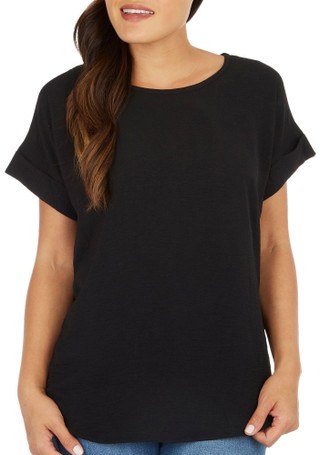 Thumbnail 1: Blue Sol Blue Sol Womens Solid Dolman Short Sleeve Top 