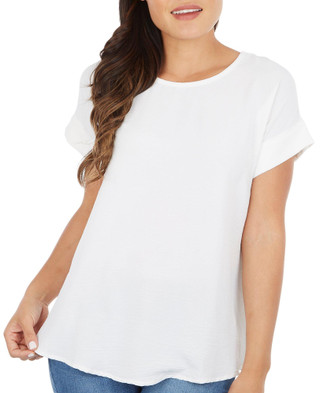 Thumbnail 1: Blue Sol Blue Sol Womens Solid Dolman Short Sleeve Top 