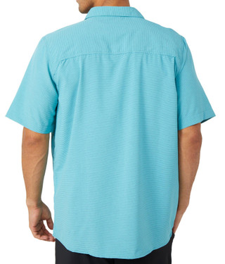 Thumbnail 2: HI TEC Hi Tec Men's Short Sleeve Sucker Stripe Button Down Shirt 