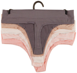 Thumbnail 2: BCBGMAXAZRIA BCBGMAXAZRIA Womens 5 Pk Seamless Thong Panties 