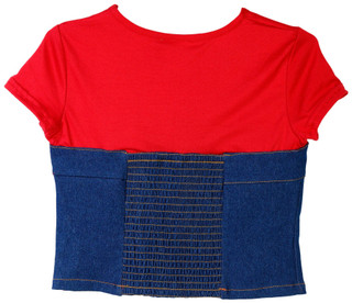 Thumbnail 3: Jolie & Joy Jolie & Joy Girls Denim Embroidery Crew Neck Top 