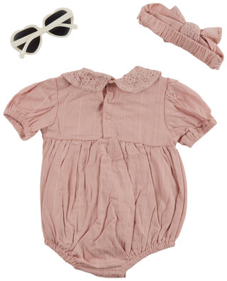 Thumbnail 2: RACHEL ZOE Rachel Zoe Baby Girls 3 pc Romper Headband Sunglasses Set 