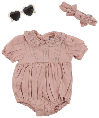 Thumbnail 1: RACHEL ZOE Rachel Zoe Baby Girls 3 pc Romper Headband Sunglasses Set 