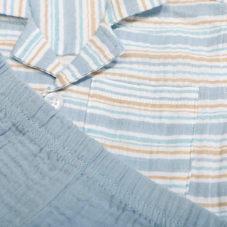 Thumbnail 3: Baby Essentials Baby Essentials Baby Boys 2 Pc Collard Shirt & Shorts Set 