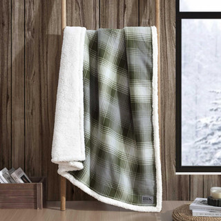 Thumbnail 3: Eddie Bauer Nordic Plaid Reversible Throw 