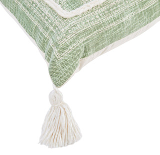 Thumbnail 2: CASA DECOR Casa Decor 30 in in Jute Throw Pillow with Tassels 