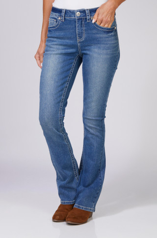 Thumbnail 4: GEMMA RAE Gemma Rae Juniors Bow Bling Boot Cut Jeans 