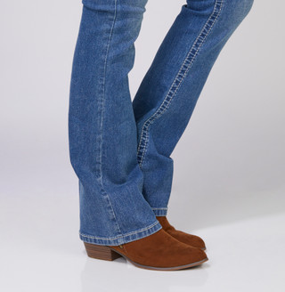 Thumbnail 6: GEMMA RAE Gemma Rae Juniors Bow Bling Boot Cut Jeans 