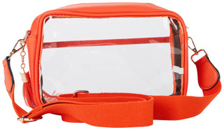 Thumbnail 2: QUEENS DESIGNS Clear Stylish Stadium Crossbody Bag 