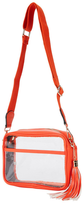 Thumbnail 3: QUEENS DESIGNS Clear Stylish Stadium Crossbody Bag 