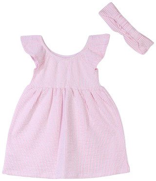 Thumbnail 3: PL Baby PL Baby Toddler Girls 2 pc Stripe Dress Headband Set 