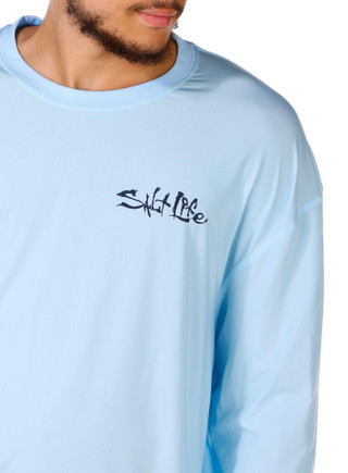 Thumbnail 4: Salt Life Salt Life Men's Long Sleeve Hooded Performance Shirt 