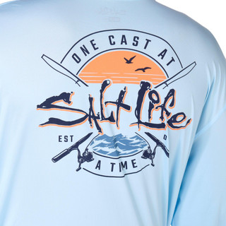 Thumbnail 2: Salt Life Salt Life Men's Long Sleeve Hooded Performance Shirt 