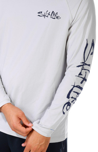 Thumbnail 4: Salt Life Salt Life Mens Long Sleeve Hooded Performance Shirt 