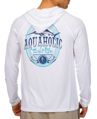 Thumbnail 4: Salt Life Salt Life Mens Long Sleeve Hooded Performance Shirt 