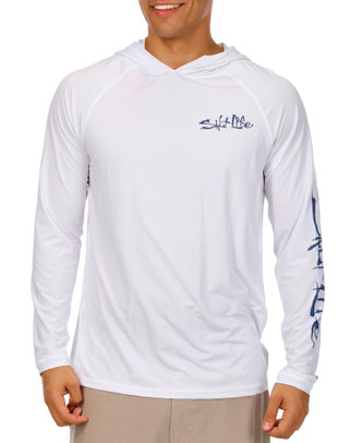 Thumbnail 2: Salt Life Salt Life Mens Long Sleeve Hooded Performance Shirt 