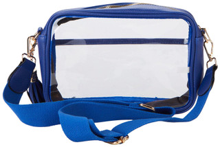 Thumbnail 2: QUEENS DESIGNS Clear Stadium Crossbody Bag 