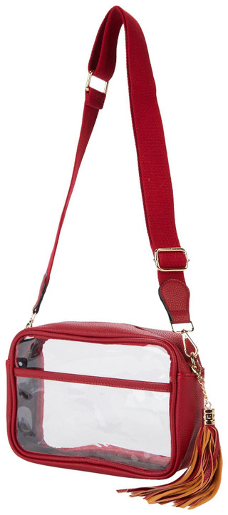 Thumbnail 3: QUEENS DESIGNS Clear Stadium Crossbody Bag 