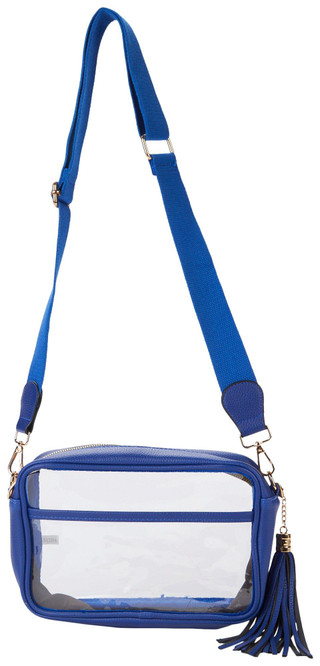 Thumbnail 1: QUEENS DESIGNS Clear Stadium Crossbody Bag 