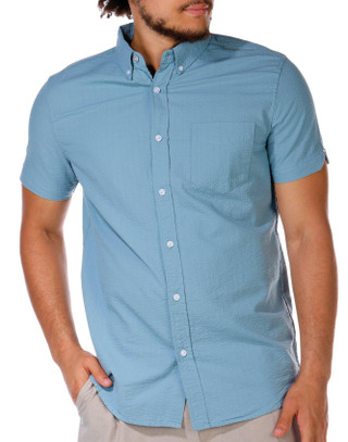 Thumbnail 4: Ben Sherman Ben Sherman Men's Solid Short Sleeve Seersucker Shirt 
