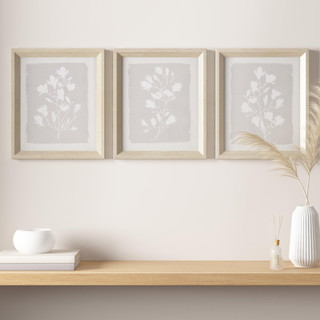Thumbnail 1: Madison Park Madison Park Fair Florets 3-piece Framed Glass Wall Art Set 