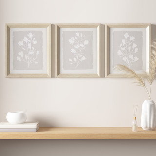 Thumbnail 1: Madison Park Madison Park Fair Florets 3-piece Framed Glass Wall Art Set 