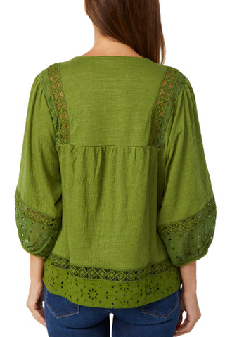 Thumbnail 2: STELLA + GINGER Stella + Ginger Petite 3/4 Sleeve Knit Lace Top 