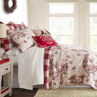 Thumbnail 4: Levtex Home Levtex Home Winter Sleigh Ride Reversible Quilt Set 