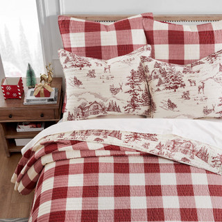 Thumbnail 7: Levtex Home Levtex Home Winter Sleigh Ride Reversible Quilt Set 