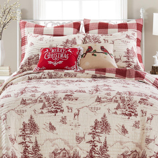 Thumbnail 12: Levtex Home Levtex Home Winter Sleigh Ride Reversible Quilt Set 
