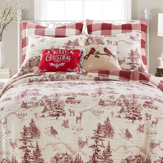 Thumbnail 4: Levtex Home Levtex Home Winter Sleigh Ride Reversible Quilt Set 