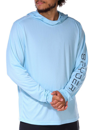 Thumbnail 1: Spyder Spyder Mens Long Sleeve Tech Grid Sunset Hooded Shirt 