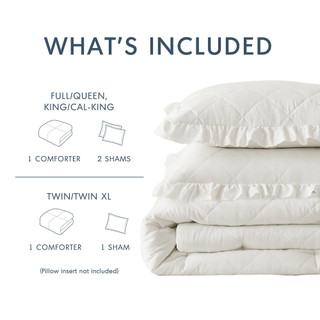 Thumbnail 9: 510 Design 510 Design Phoebe Diamond Quilted Ruffle Edge Comforter Set 
