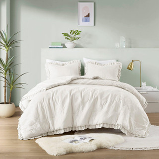 Thumbnail 4: 510 Design 510 Design Phoebe Diamond Quilted Ruffle Edge Comforter Set 