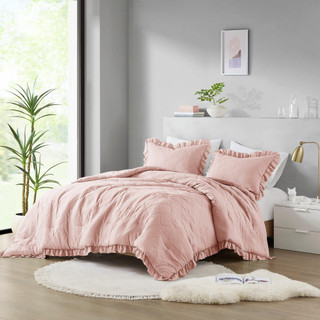 Thumbnail 3: 510 Design 510 Design Phoebe Diamond Quilted Ruffle Edge Comforter Set 