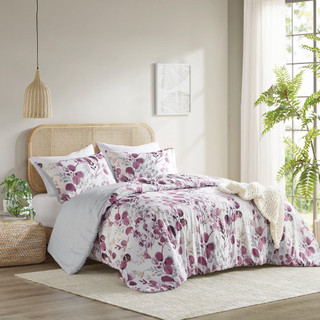 Thumbnail 1: 510 Design 510 Design Gabby Floral Seersucker Comforter Set 