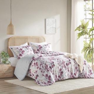 Thumbnail 3: 510 Design 510 Design Gabby Floral Seersucker Comforter Set 