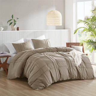 Thumbnail 1: 510 Design 510 Design Porter Soft Washed Pleated Duvet Cover Set 
