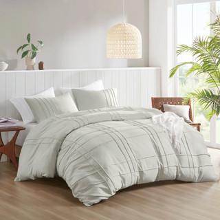Thumbnail 3: 510 Design 510 Design Porter Soft Washed Pleated Duvet Cover Set 