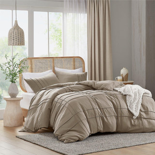 Thumbnail 2: 510 Design 510 Design Porter Soft Washed Pleated Duvet Cover Set 