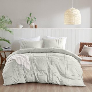 Thumbnail 5: 510 Design 510 Design Porter Soft Washed Pleated Duvet Cover Set 