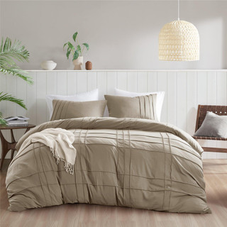 Thumbnail 6: 510 Design 510 Design Porter Soft Washed Pleated Duvet Cover Set 